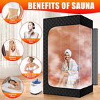 X-Vcak Upgraded Portable Sauna for Home，Relaxation, Steam Sauna for Home with Steamer, Remote Control, Folding Chair, 9 Levels