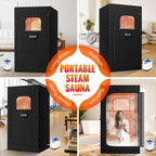 X-Vcak Upgraded Portable Sauna for Home，Relaxation, Steam Sauna for Home with Steamer, Remote Control, Folding Chair, 9 Levels