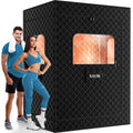 X-Vcak 2 Person Sauna, Extra Large Sauna, Portable Steam Sauna Tent with 2 Steamers, 2 Folding Chair, 71”x 49”x 36”, Black